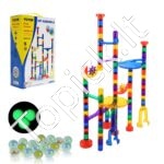 110 dalių spalvinga rutuliukų trasa vaikams | Lavinamoji konstrukcija su rutuliukais | Kūrybiškas ir motoriką lavinantis žaislas vaikams - Image 4