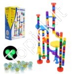 110 dalių spalvinga rutuliukų trasa vaikams | Lavinamoji konstrukcija su rutuliukais | Kūrybiškas ir motoriką lavinantis žaislas vaikams - Image 2