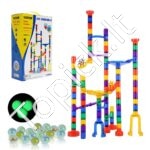 110 dalių spalvinga rutuliukų trasa vaikams | Lavinamoji konstrukcija su rutuliukais | Kūrybiškas ir motoriką lavinantis žaislas vaikams - Image 5