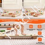 6 dalių Vaikiškas Balansavimo Lentų Rinkinys | Tvirti Spalvoti Balansavimo Takeliai Vidaus ir Lauko Judriems Žaidimams - Image 3