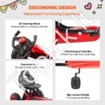 Vaikiškas pedalinis go-kart automobilis su 4 ratais - nuo 3 iki 8 metų - Image 5