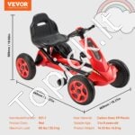 Vaikiškas pedalinis go-kart automobilis su 4 ratais - nuo 3 iki 8 metų - Image 6