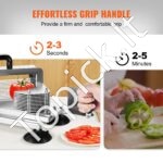 Komercinė daržovių pjaustyklė su 3 keičiamais peiliais - Image 2