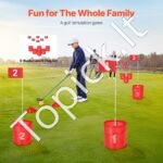 Nešiojamas 6 duobučių golfo žaidimo rinkinys su 9 kamuoliukais | Pramogai lauke ir viduje visai šeimai - Image 2