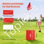 Nešiojamas 6 duobučių golfo žaidimo rinkinys su 9 kamuoliukais | Pramogai lauke ir viduje visai šeimai - Image 4