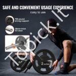 221 cm olimpinė štanga su laikikliu | Plieninė štanga – 315 kg apkrova jėgos ir kultūrizmo treniruotėms - Image 6