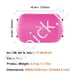 Pripučiamas gimnastikos kilimėlis – 60 x 123 cm | Su pompa, universalus, namams ir sporto studijoms - Image 3