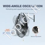 Sieninis pramoninis ventiliatorius, 57 cm skersmens, 4150 CFM oro srautu | 3 greičiai, atsparus vandeniui, skirtas sandėliams, šiltnamiams, dirbtuvėms ir terasoms - Image 3