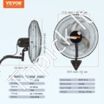 Sieninis pramoninis ventiliatorius, 44,45 cm skersmens, 4000 CFM oro srautu | 3 greičiai, atsparus vandeniui, skirtas sandėliams, šiltnamiams, dirbtuvėms ir terasoms - Image 6