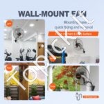 Sieninis pramoninis ventiliatorius, 49 cm skersmens, 4650 CFM oro srautu | 3 greičiai, osciliuojantis, skirtas sandėliams, šiltnamiams, dirbtuvėms ir terasoms - Image 5