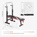 Reguliuojamas treniruoklių suolelis su atlošu, 181 kg talpa, sulankstomas dizainas - Image 3