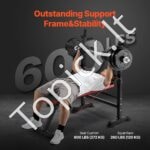 Reguliuojamas treniruoklių suolelis su atlošu, 272 kg talpa, sulankstomas dizainas - Image 8