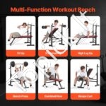 Reguliuojamas treniruoklių suolelis su atlošu, 272 kg talpa, sulankstomas dizainas - Image 4