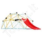 Geometrinis laipiojimo kupolas vaikams su čiuožykla – 2,44 m - Image 9