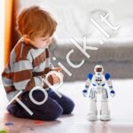 Interaktyvus RC robotas vaikams nuo 3 metų | Kalba, šoka, reaguoja į gestus | Programuojamas žaislas - Image 2