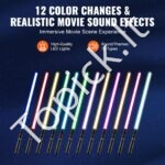 Šviesos kardas su 12 RGB spalvų ir 16 garso efektų, 100 cm ilgio | Įkraunamas, su aliuminio rankena ir judesio valdymu - Image 3