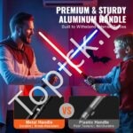 Šviesos kardas su 12 RGB spalvų ir 16 garso efektų, 100 cm ilgio | Įkraunamas, su aliuminio rankena ir judesio valdymu - Image 4