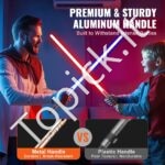 Šviesos kardas su 12 RGB spalvų ir 16 garso efektų, 1117 mm ilgio | Įkraunamas, su aliuminio rankena ir judesio valdymu - Image 4