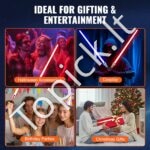 Šviesos kardas su 12 RGB spalvų ir 16 garso efektų, 120 cm ilgio | Įkraunamas, su aliuminio rankena ir judesio valdymu - Image 2