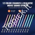 Šviesos kardas su 12 RGB spalvų ir 16 garso efektų, 120 cm ilgio | Įkraunamas, su aliuminio rankena ir judesio valdymu - Image 3