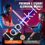 Šviesos kardas su 12 RGB spalvų ir 16 garso efektų, 120 cm ilgio | Įkraunamas, su aliuminio rankena ir judesio valdymu - Image 4