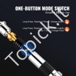 Šviesos kardas su 12 RGB spalvų ir 16 garso efektų, 120 cm ilgio | Įkraunamas, su aliuminio rankena ir judesio valdymu - Image 5