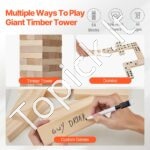 Medinis kaladėlių bokštas 150x150x540mm - Image 2