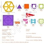 180 dalių magnetinių kaladėlių rinkinys vaikams | Kūrybiškas konstruktorius su transporto detalėmis - Image 6