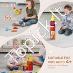 Magnetinių konstruktoriaus blokelių rinkinys vaikams – 55 dalių - Image 3