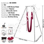 Aerial jogos hamakas su stovu – raudonas oro jogos rinkinys 6 x 2,6 m - Image 6