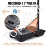 Reguliuojamo aukščio lauko krepšinio stovas 152–213 cm – mobilus basketball stovas su lenta, ratukais ir užpildomu pagrindu - Image 2