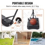 Reguliuojamo aukščio lauko krepšinio stovas 152–213 cm – mobilus basketball stovas su lenta, ratukais ir užpildomu pagrindu - Image 5