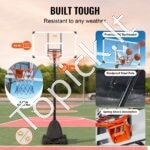 Reguliuojamo aukščio profesionalus krepšinio stovas 231–305 cm – mobilus lauko basketball rinkinys vaikams ir suaugusiems - Image 4