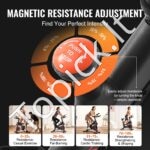 Stacionarus dviratis su magnetiniu pasipriešinimu – reguliuojamas sėdynės ir vairo aukštis, tvirtas plieninis rėmas, tylus diržas, LCD ekranas – treniruotėms namuose - Image 7