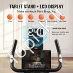 Stacionarus dviratis su magnetiniu pasipriešinimu – reguliuojamas sėdynės ir vairo aukštis, tvirtas plieninis rėmas, tylus diržas, LCD ekranas – treniruotėms namuose - Image 6