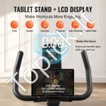 Stacionarus dviratis su LCD ekranu – reguliuojamas pasipriešinimas, patogus sėdynės ir vairo aukščio reguliavimas, treniruotėms namuose - Image 6