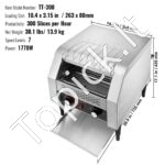 Komercinis pramoninis tosteris su konvejeriu, 150–450 riekelių/val - Image 6