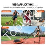 Svorio treniruočių rogės su rankena – traukimo ir stūmimo jėgos treniruoklis iš plieno, tinka 25 mm ir 50 mm svorio diskais - Image 4