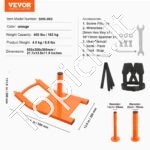 Svorio treniruočių rogės su rankena – traukimo ir stūmimo jėgos treniruoklis iš plieno, tinka 25 mm ir 50 mm svorio diskais - Image 3