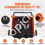 2-in-1 vaikiška dviračio priekaba–vežimėlis 40 kg – sulankstoma dvivietė priekaba vaikams su stumimo funkcija - Image 5