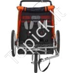 2-in-1 vaikiška dviračio priekaba–vežimėlis 40 kg – sulankstoma dvivietė priekaba vaikams su stumimo funkcija - Image 8