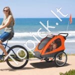 Dvivietė vaikiška dviračio priekaba 54 kg – 2-in-1 vežimėlis su stumimo funkcija, sulankstomas, su universaliu tvirtinimu - Image 8