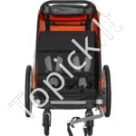 Dvivietė vaikiška dviračio priekaba 54 kg – 2-in-1 vežimėlis su stumimo funkcija, sulankstomas, su universaliu tvirtinimu - Image 10