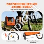 2-in-1 vaikų dviračio priekaba su stumimo funkcija – sulankstomas vežimėlis 2 vaikams, 45 kg talpos - Image 2