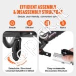 2-in-1 vaikų dviračio priekaba su stumimo funkcija – sulankstomas vežimėlis 2 vaikams, 45 kg talpos - Image 4