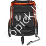 2-in-1 vaikų dviračio priekaba su stumimo funkcija – sulankstomas vežimėlis 2 vaikams, 45 kg talpos - Image 8