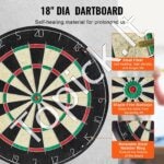 Smiginio lenta su LED apšvietimu – 45 cm MDF dartų lenta - Image 2