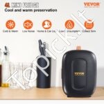 Mini šaldytuvas 2 in 1 - 4L, aušinimas ir šildymas, užrakinamas, juodas - Image 8