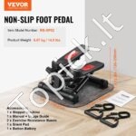 Mini stepperis su sukamaisiais judesiais ir pasipriešinimo juostomis – kompaktiškas treniruoklis namams ir biurui (150 kg) - Image 3