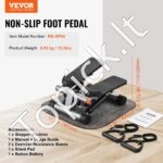 Mini stepperis su pasipriešinimo juostomis – kompaktiškas treniruoklis namams ir biurui - Image 2